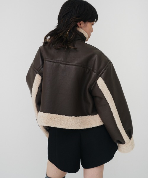 セール】IMITATION MOUTON CROPPED RIDERS JACKET / イミテーション セール】IMITATION MOUTON CROPPED RIDERS JACKET / イミテーション