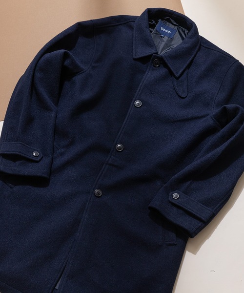 【BLUE STANDARD/ブルースタンダード】圧縮ニット ウールライク バルマカーンコート 軽量 ソフトタッチ（チェスターコート）｜Blue Standard （ブルースタンダード） 8,193円