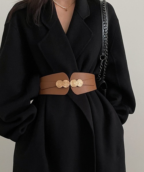 TONE SELECT GOODS（トーンセレクトグッズ）の「【resonance】ヴィンテージ風 コルセットベルト【マルチウェイ】（ベルト・レディース・ブラック系/ブラウン系・FREE）」の2枚目の写真