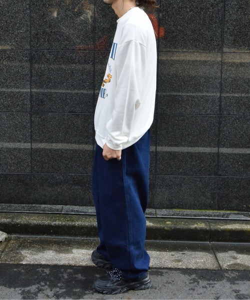 MODISH GAZE（モディシュガゼ）の「【MODISH GAZE】ホワイトタイガーロゴトレーナー(CP)（スウェット・メンズ・ブラック/オフホワイト/ネイビー・M/L）」の14枚目の写真