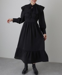 セール】【2点セット】ボレロ付き ソリッドカラー パフスリーブ