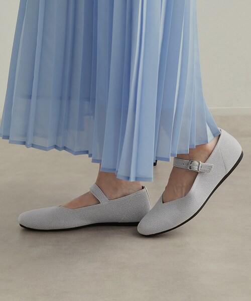 OPAQUE.CLIP（オペークドットクリップ）の「【抗菌防臭／軽量／ウォッシャブル】ニットメリージェーン（その他シューズ・レディース・ブラック/シルバー・01/02/03）」の3枚目の写真