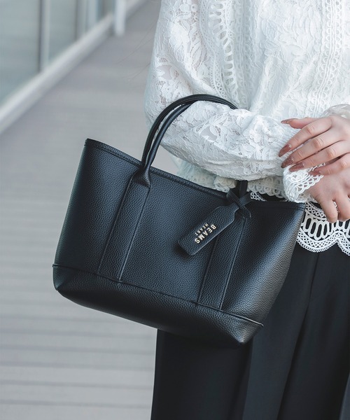 BEAMS HEART（ビームスハート）の「【WEB限定色 / ベストセラー】パーテーション トートバッグ 動画あり（トートバッグ・レディース・シルバー/チャコールグレー/ブラウン系その他/ブラック・ONE SIZE）」の2枚目の写真