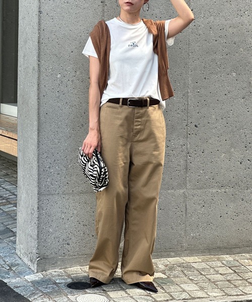 THE PAUSE】THE PAUSE刺繍Tシャツ（Tシャツ/カットソー）｜THE