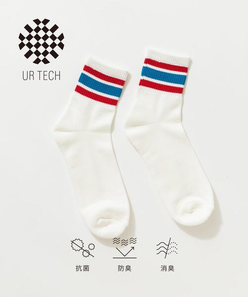 URBAN RESEARCH(アーバンリサーチ)の「『UR TECH』ラインショートソックス(ソックス/靴下・メンズ・パープル/ブルー/オレンジ・25-28)」の2枚目の写真