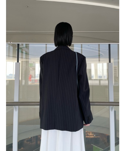 【美品】MilaOwen ドライタッチワイドショルダージャケット　ミックス　0 Mila Owen｜ドライタッチワイドショルダージャケット | Rakuten
