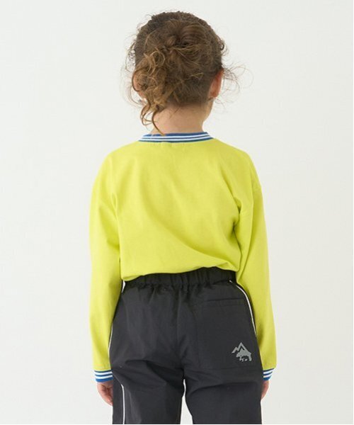 minimal（ミニマル）の「【防汚加工】天竺配色ラインリブTシャツ（Tシャツ/カットソー・キッズ・ホワイト/ライム/ターコイズブルー/ブラック・90cm/100cm/110cm/120cm/130cm/140cm）」の7枚目の写真