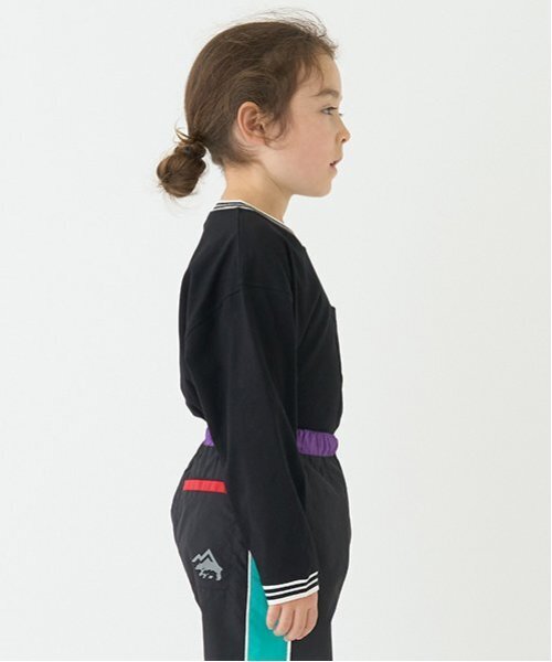 minimal（ミニマル）の「【防汚加工】天竺配色ラインリブTシャツ（Tシャツ/カットソー・キッズ・ホワイト/ライム/ターコイズブルー/ブラック・90cm/100cm/110cm/120cm/130cm/140cm）」の9枚目の写真