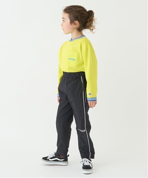 minimal（ミニマル）の「【防汚加工】天竺配色ラインリブTシャツ（Tシャツ/カットソー・キッズ・ホワイト/ライム/ターコイズブルー/ブラック・90cm/100cm/110cm/120cm/130cm/140cm）」の12枚目の写真