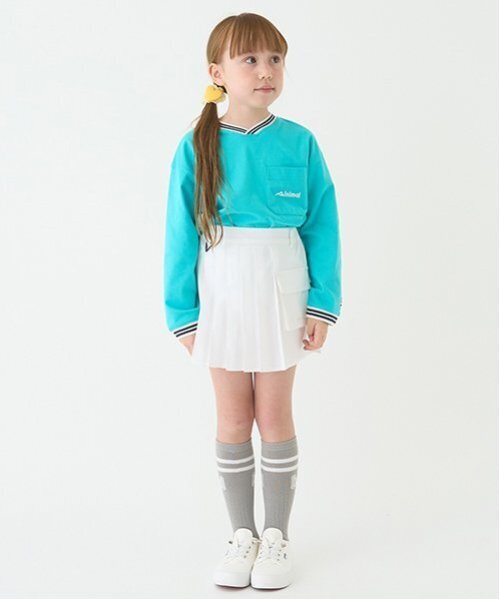 minimal（ミニマル）の「【防汚加工】天竺配色ラインリブTシャツ（Tシャツ/カットソー・キッズ・ホワイト/ライム/ターコイズブルー/ブラック・90cm/100cm/110cm/120cm/130cm/140cm）」の13枚目の写真