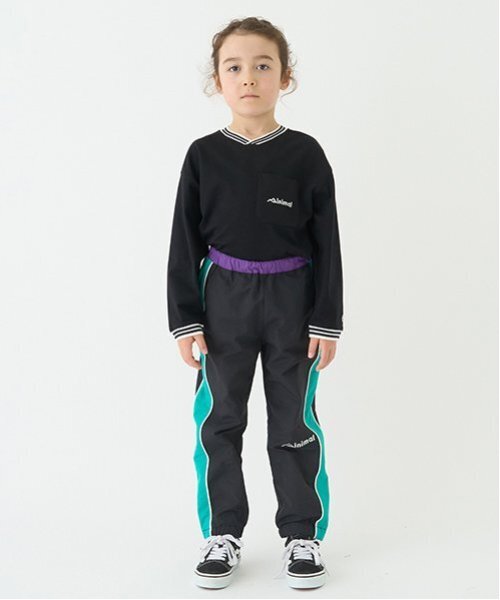 minimal（ミニマル）の「【防汚加工】天竺配色ラインリブTシャツ（Tシャツ/カットソー・キッズ・ホワイト/ライム/ターコイズブルー/ブラック・90cm/100cm/110cm/120cm/130cm/140cm）」の15枚目の写真