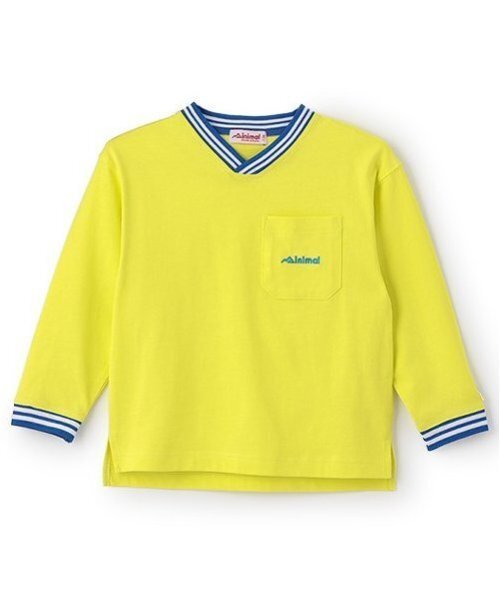 minimal（ミニマル）の「【防汚加工】天竺配色ラインリブTシャツ（Tシャツ/カットソー・キッズ・ホワイト/ライム/ターコイズブルー/ブラック・90cm/100cm/110cm/120cm/130cm/140cm）」の19枚目の写真