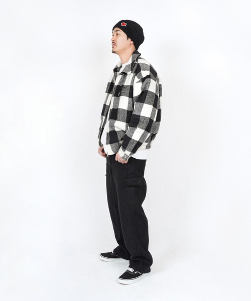 #Re:room(リルーム)の「バッファローチェックボアブルゾン(ブルゾン・メンズ・ホワイト/レッド/グリーン・M-L/S-M)」の10枚目の写真