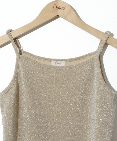 flower(フラワー)の「シャイニーキャミトップ5(キャミソール・レディース・シルバー/ゴールド・FREE)」の8枚目の写真