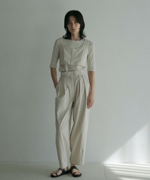 anuke(アンヌーク)の「Twill Hook Bustier(その他トップス・レディース・アイボリー/ブラック・FREE)」の3枚目の写真