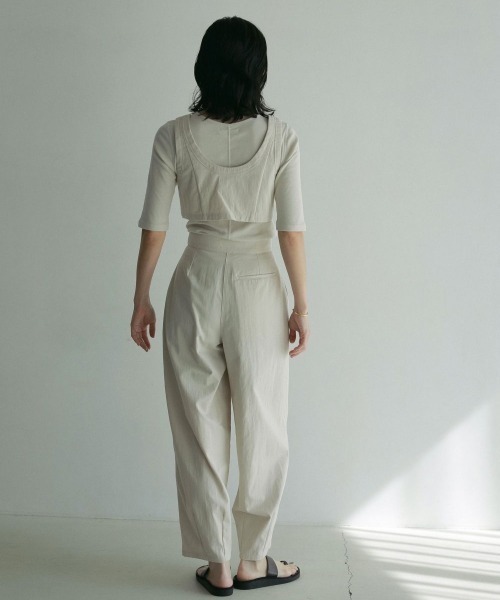 anuke(アンヌーク)の「Twill Hook Bustier(その他トップス・レディース・アイボリー/ブラック・FREE)」の4枚目の写真