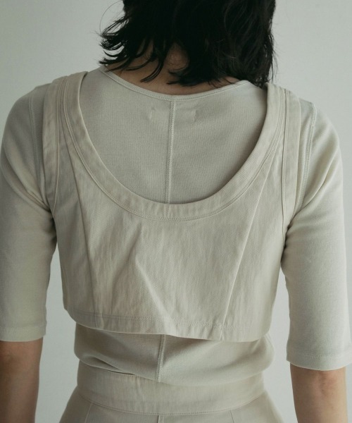 anuke(アンヌーク)の「Twill Hook Bustier(その他トップス・レディース・アイボリー/ブラック・FREE)」の7枚目の写真