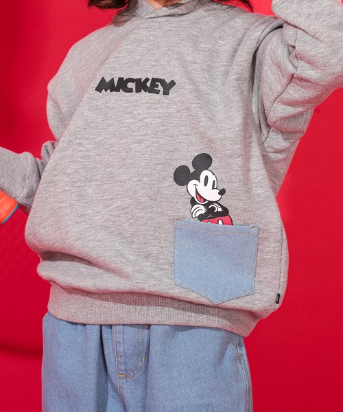 Disney（ディズニー）の「親子お揃い ディズニー デニムポケットパーカー 0197K（パーカー・キッズ・その他9/ブラック×レッド・80ｃｍ/90cm/110cm/100cm/120cm/140cm/150cm/130cm）」の8枚目の写真