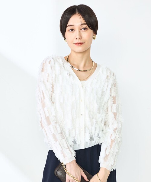 NOLLEY'S （ノーリーズ） カットフリンジ2 WAYカーディガン セール 30%OFF】《手洗い可能》カットフリンジ2WAYカーディガン