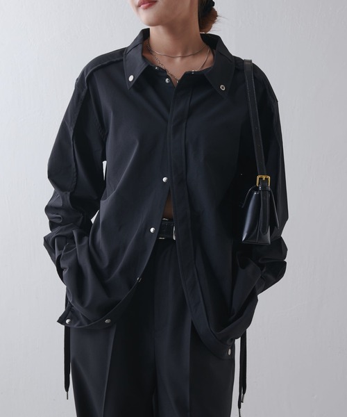 Lui's（ルイス）の「【SUPERTHANKS】 Outsider shirt blouson（ブルゾン・レディース・ブラック/カーキ・SMALL）」の2枚目の写真
