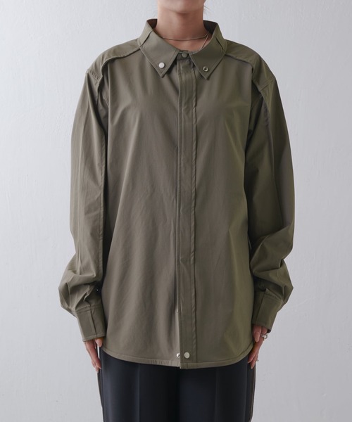 Lui's（ルイス）の「【SUPERTHANKS】 Outsider shirt blouson（ブルゾン・レディース・ブラック/カーキ・SMALL）」の14枚目の写真