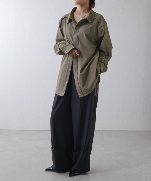 Lui's（ルイス）の「【SUPERTHANKS】 Outsider shirt blouson（ブルゾン・レディース・ブラック/カーキ・SMALL）」の21枚目の写真