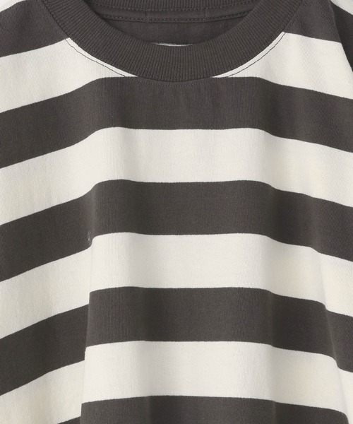 LOWRYS FARM（ローリーズファーム）の「フトボーダーＢＩＧＴ　 319681（Tシャツ/カットソー・キッズ・グレー/ブラック/ネイビー/パープル/レッド/グリーン/オレンジ・110cm/120cm/130cm/140cm/150cm）」の10枚目の写真