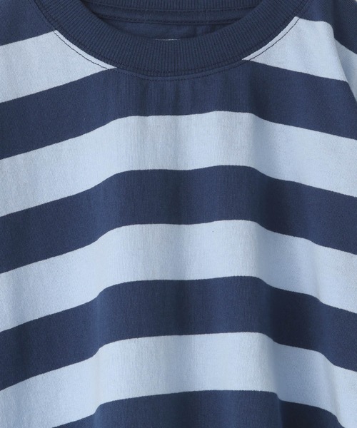 LOWRYS FARM（ローリーズファーム）の「フトボーダーＢＩＧＴ　 319681（Tシャツ/カットソー・キッズ・グレー/ブラック/ネイビー/パープル/レッド/グリーン/オレンジ・110cm/120cm/130cm/140cm/150cm）」の9枚目の写真