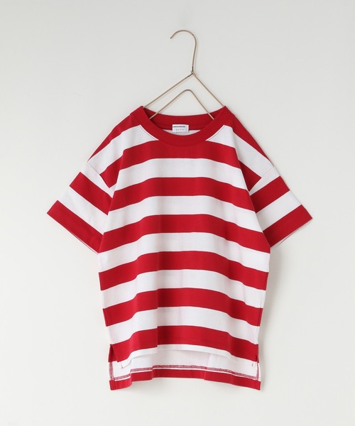 LOWRYS FARM（ローリーズファーム）の「フトボーダーＢＩＧＴ　 319681（Tシャツ/カットソー・キッズ・グレー/ブラック/ネイビー/パープル/レッド/グリーン/オレンジ・110cm/120cm/130cm/140cm/150cm）」の22枚目の写真