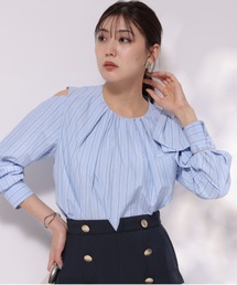 リボンジャージブラウス　Mystrada ブラック 36サイズ リボンジャージブラウス Mystrada ブラック 36サイズ - メルカリ