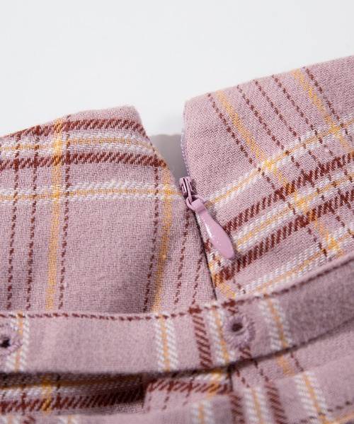 HOOK（フック）の「【HOOK】for girls 　チェック柄ボックスプリーツミニスカート（スカート・レディース・グリーン/ピンク/ベージュ・SMALL/MEDIUM/LARGE）」の13枚目の写真