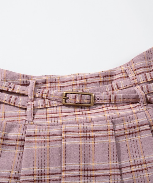 HOOK（フック）の「【HOOK】for girls 　チェック柄ボックスプリーツミニスカート（スカート・レディース・グリーン/ピンク/ベージュ・SMALL/MEDIUM/LARGE）」の12枚目の写真