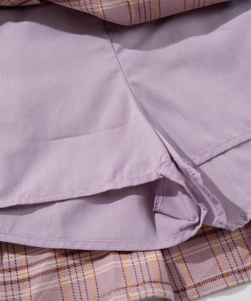 HOOK（フック）の「【HOOK】for girls 　チェック柄ボックスプリーツミニスカート（スカート・レディース・グリーン/ピンク/ベージュ・SMALL/MEDIUM/LARGE）」の16枚目の写真