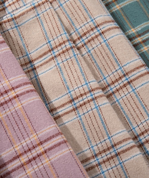 HOOK（フック）の「【HOOK】for girls 　チェック柄ボックスプリーツミニスカート（スカート・レディース・グリーン/ピンク/ベージュ・SMALL/MEDIUM/LARGE）」の18枚目の写真