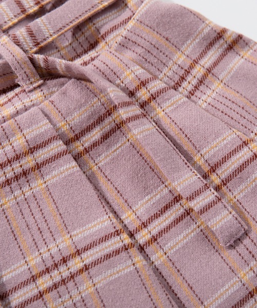 HOOK（フック）の「【HOOK】for girls 　チェック柄ボックスプリーツミニスカート（スカート・レディース・グリーン/ピンク/ベージュ・SMALL/MEDIUM/LARGE）」の14枚目の写真