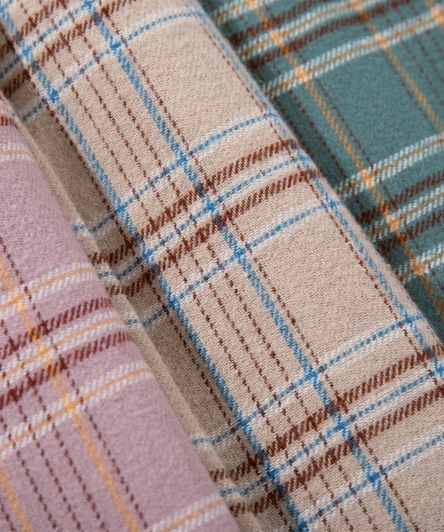 HOOK（フック）の「【HOOK】for girls 　チェック柄ボックスプリーツミニスカート（スカート・レディース・グリーン/ピンク/ベージュ・SMALL/MEDIUM/LARGE）」の17枚目の写真