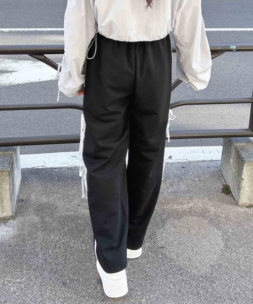 INGNI（イング）の「レースラインスウェットパンツ(セットアップ対応)（スウェットパンツ・レディース・ブラック×ホワイト/グレー×ホワイト・FREE）」の16枚目の写真