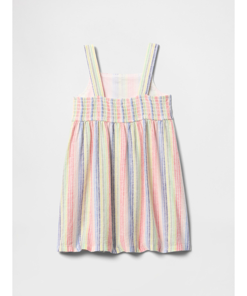 GAP(ギャップ)の「コットンリネン ストライプワンピース (幼児・ベビー)(ワンピース・キッズ・ピンク・80cm/90cm/95cm/100cm/105cm/110cm/70cm)」の2枚目の写真