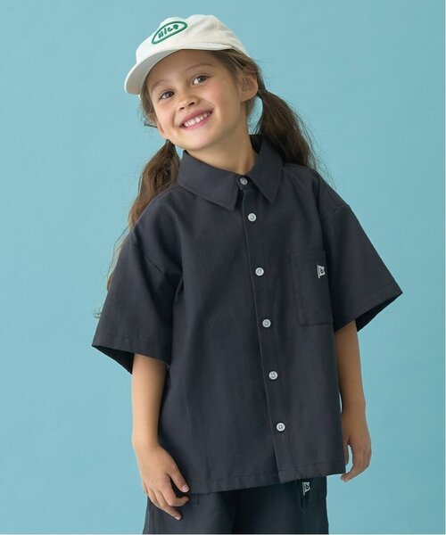 b・ROOM（ビールーム）の「【セットアップ可能】ビッグシルエットアソート半袖シャツ（シャツ/ブラウス・キッズ・ミント/イエロー/ブルー/ブラック/アイボリー/ブルー系その他2/ベージュ/モスグリーン/カラフル/ネイビー・120cm/150cm/140cm/130cm/100cm/110cm）」の3枚目の写真