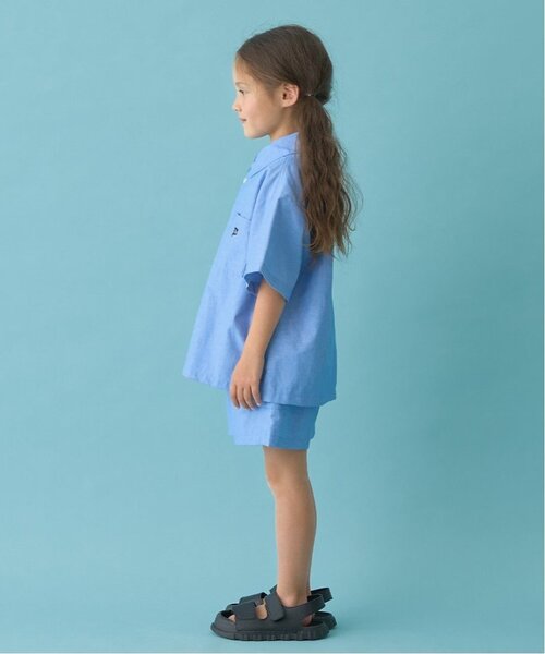 b・ROOM（ビールーム）の「【セットアップ可能】ビッグシルエットアソート半袖シャツ（シャツ/ブラウス・キッズ・ミント/イエロー/ブルー/ブラック/アイボリー/ブルー系その他2/ベージュ/モスグリーン/カラフル/ネイビー・120cm/150cm/140cm/130cm/100cm/110cm）」の14枚目の写真