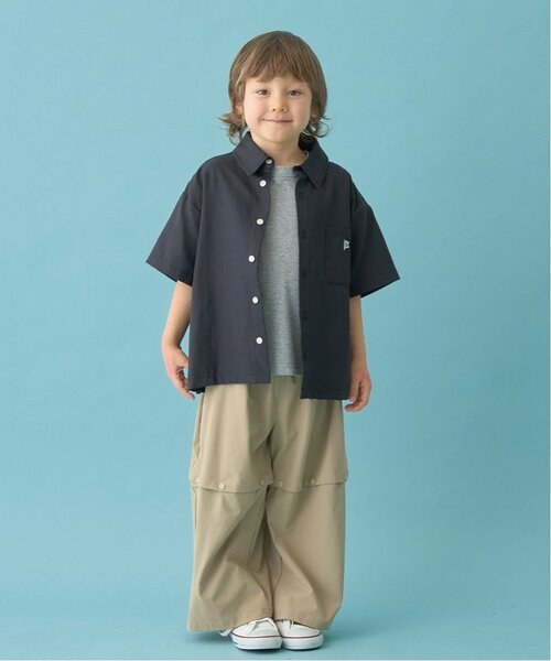 b・ROOM（ビールーム）の「【セットアップ可能】ビッグシルエットアソート半袖シャツ（シャツ/ブラウス・キッズ・ミント/イエロー/ブルー/ブラック/アイボリー/ブルー系その他2/ベージュ/モスグリーン/カラフル/ネイビー・120cm/150cm/140cm/130cm/100cm/110cm）」の16枚目の写真