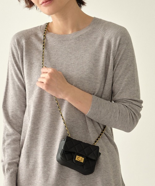 ZAKKA-BOX（ザッカボックス）の「ミニミニキルティングポシェット（ショルダーバッグ・レディース・ピンク/ホワイト/ブラック・FREE）」の11枚目の写真