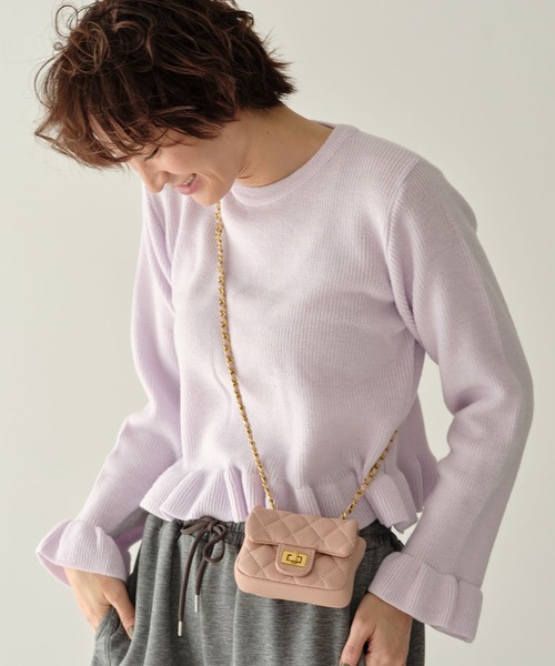 ZAKKA-BOX（ザッカボックス）の「ミニミニキルティングポシェット（ショルダーバッグ・レディース・ピンク/ホワイト/ブラック・FREE）」の13枚目の写真