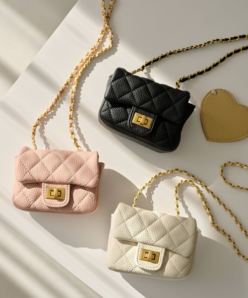 ZAKKA-BOX（ザッカボックス）の「ミニミニキルティングポシェット（ショルダーバッグ・レディース・ピンク/ホワイト/ブラック・FREE）」の8枚目の写真