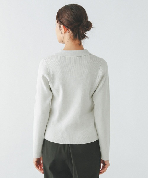 セール】ラメリブポロ襟カーディガンプルオーバー/286250