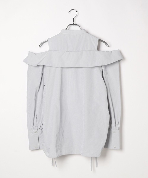 Heather(ヘザー)の「ショルダーカットチュニックブラウス 324853(シャツ/ブラウス・レディース・グレー系その他/オフホワイト/チャコールグレー・FREE)」の8枚目の写真