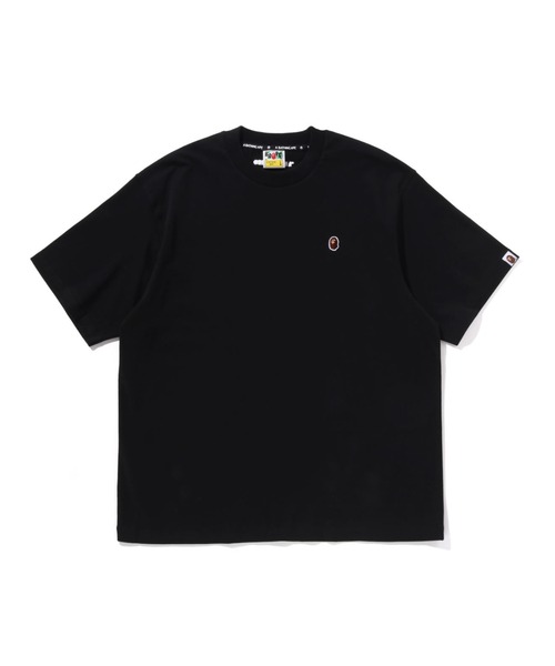 A BATHING APE(アベイシングエイプ)の「ONE POINT RELAXED FIT TEE(Tシャツ/カットソー・メンズ・ブラック/グレー/アイボリー/ピンク/オリーブ・MEDIUM/LARGE/XX-LARGE/SMALL/X-LARGE)」の1枚目の写真