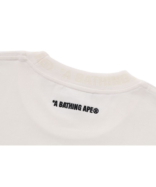A BATHING APE(アベイシングエイプ)の「ONE POINT RELAXED FIT TEE(Tシャツ/カットソー・メンズ・ブラック/グレー/アイボリー/ピンク/オリーブ・MEDIUM/LARGE/XX-LARGE/SMALL/X-LARGE)」の7枚目の写真