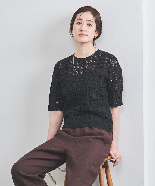 ユナイテッドアローズ Early/SM ポロニット UNITED ARROWS ニット セーター Early/SM ポロニット レディース
