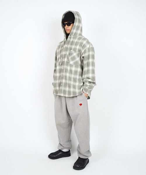 #Re:room（リルーム）の「チェックフーディーシャツ（シャツ/ブラウス・メンズ・グレー/ネイビー・FREE）」の13枚目の写真